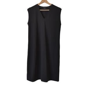 Eileen Fisher Womens Black Solid Sleeveless Shift Dress Versatile Classy XS